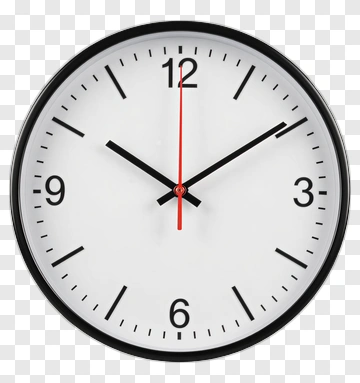 Minimalist Wall Clock PNG