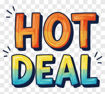 Hot Deal Promotion Text PNG