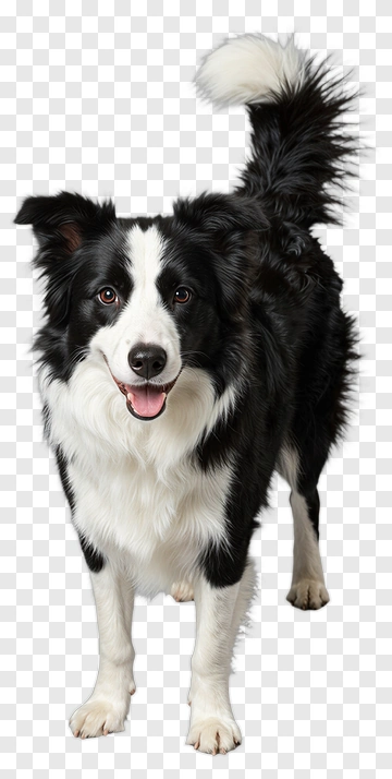 Border Collie With Tail Up PNG