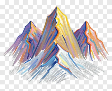 Colorful Mountain Peaks PNG