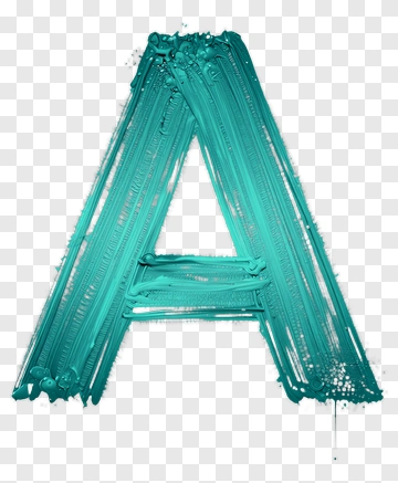 Teal Hand-Drawn Letter A PNG