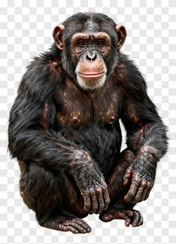 Chimpanzee Sitting PNG
