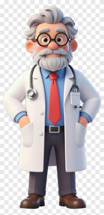 Cartoon Doctor With Stethoscope PNG