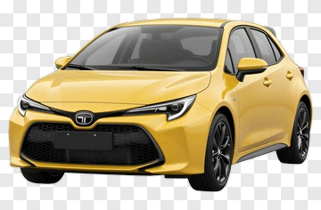 Yellow Toyota Corolla PNG