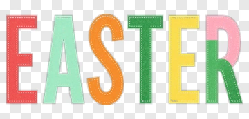 Easter Letters In Bright Colors PNG