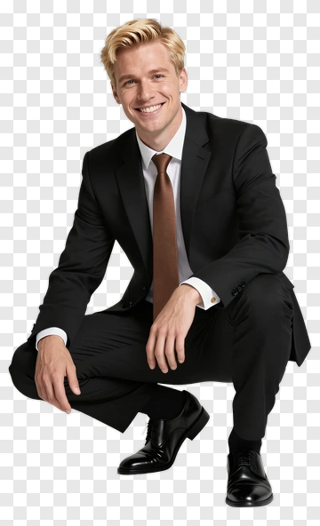 Man In Formal Suit Smiling PNG