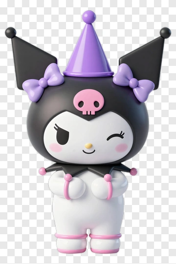 Kuromi In Jester Costume PNG