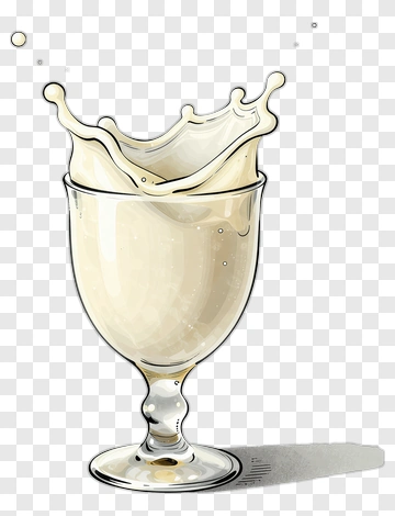 Milk Splash In Glass PNG
