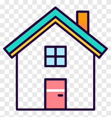 Flat Cartoon House PNG