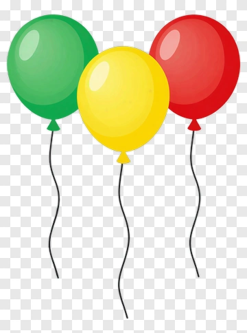 Three Colorful Balloons PNG