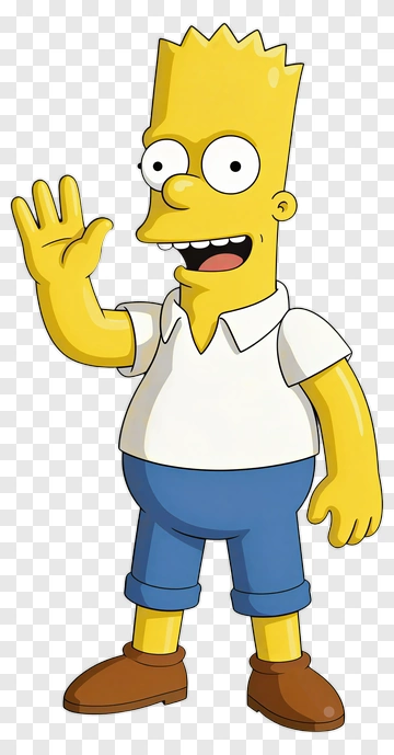 Bart Simpson Waving PNG