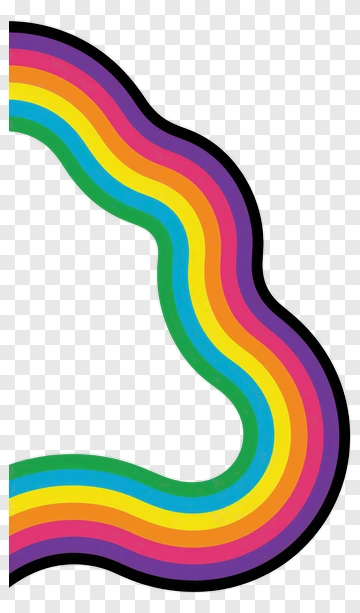 Rainbow Curve Design PNG