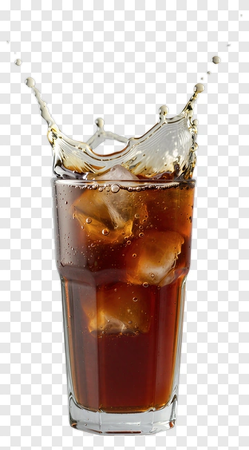 Cola Splash In Glass PNG