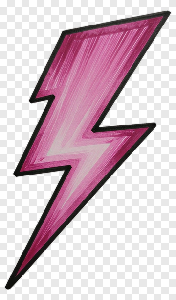 Pink Lightning Bolt PNG