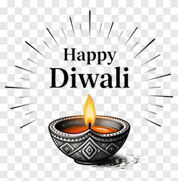 Happy Diwali Diya PNG