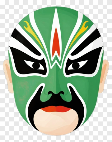 Green Opera Mask PNG