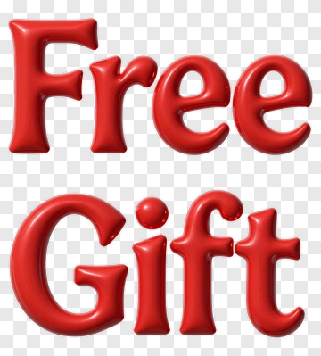 Free Gift 3D Text PNG