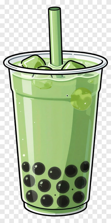 Green Bubble Tea PNG