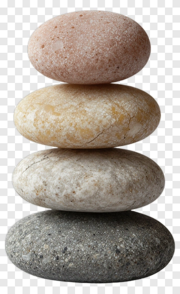 Stacked Stones In Natural Colors PNG