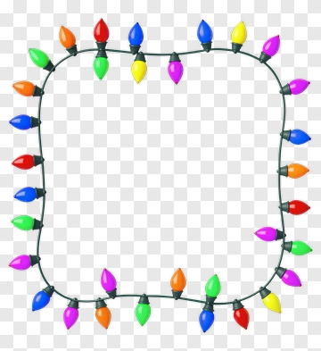 Festive String Lights In Rainbow Colors PNG