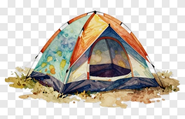 Colorful Tent In Nature PNG