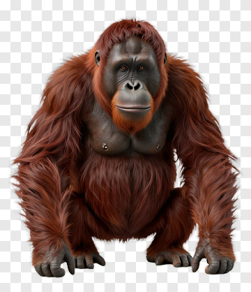 Orangutan With Reddish Fur PNG