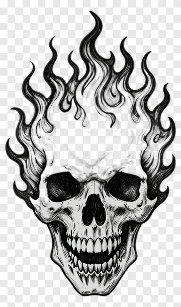 Flaming Skull PNG