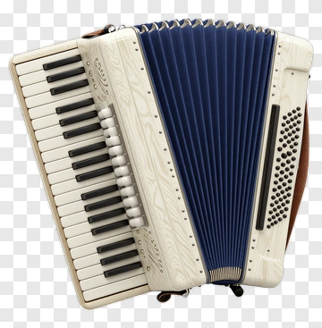 White And Blue Accordion PNG