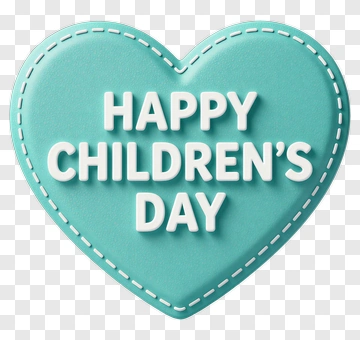 Happy Children's Day Heart PNG