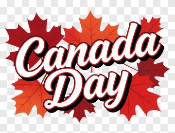 Canada Day With Maple Leaf PNG