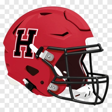 Red Football Helmet With Letter H PNG