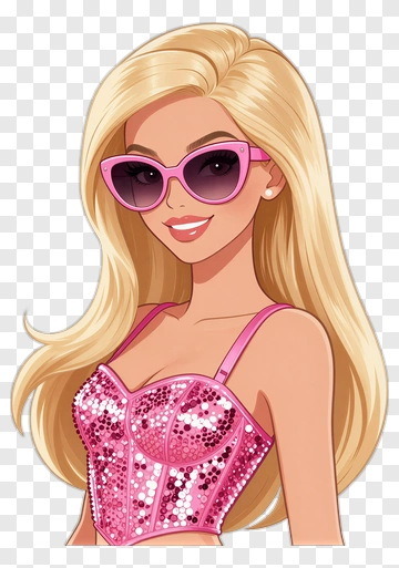 Barbie In Pink Sequin Corset PNG