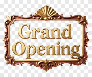 Grand Opening Sign PNG