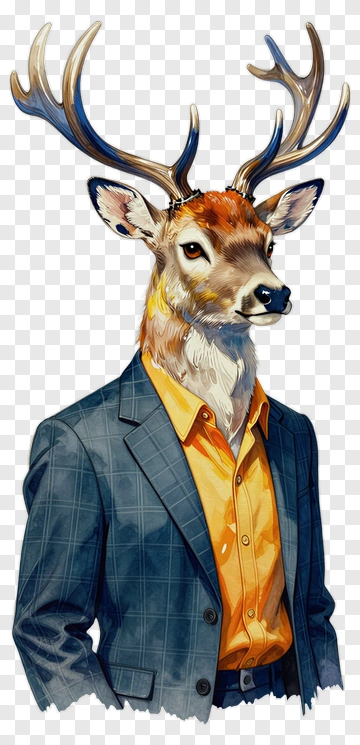 Deer In Business Attire PNG