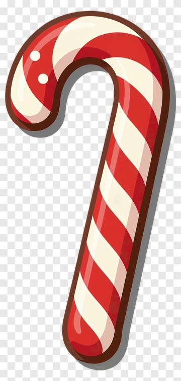 Red And White Candy Cane PNG