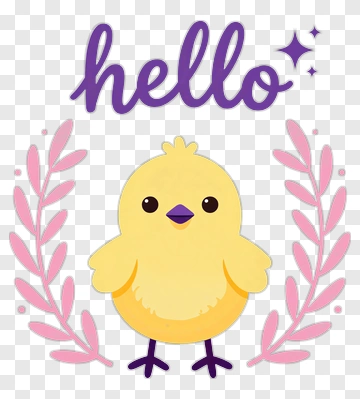 Hello Yellow Chicken PNG