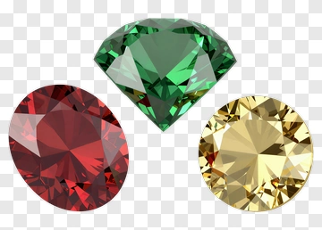 Three Colored Diamonds PNG