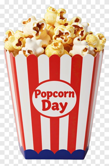 Popcorn Day Box PNG