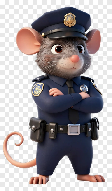 Police Mouse Officer PNG