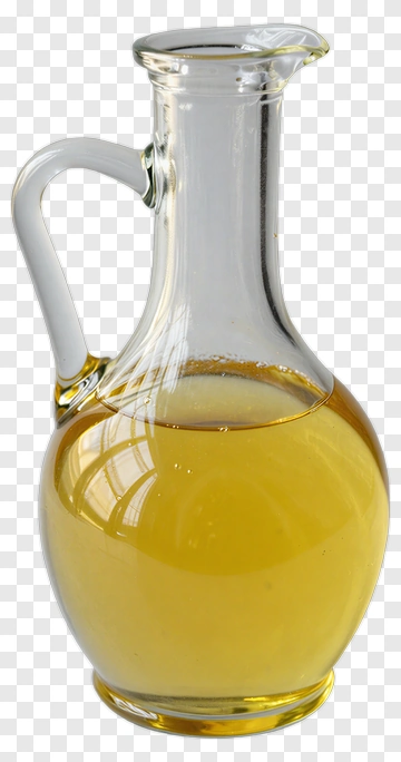 Glass Jug Filled With Yellow Oil PNG