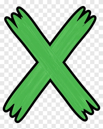 Hand-drawn Green Cross PNG