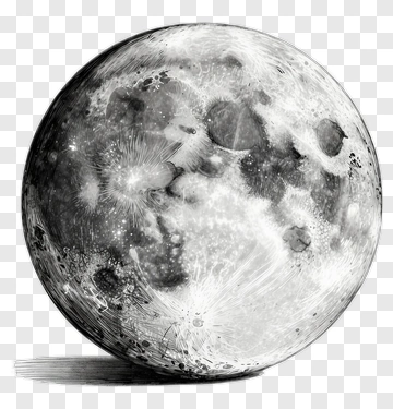 Hand Drawn Moon PNG