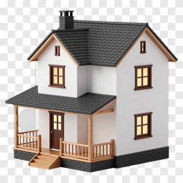 Miniature House Model With Warm Lights PNG