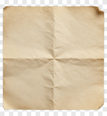 Folded Beige Paper PNG