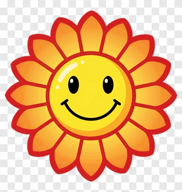 Smiley Sunflower PNG