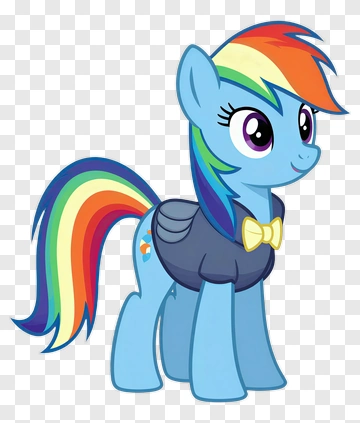 Rainbow Dash In Rainbow Outfit PNG