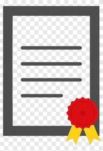 Certificate With Red Ribbon PNG
