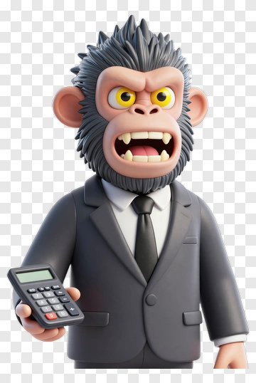 Angry Monkey Businessman PNG