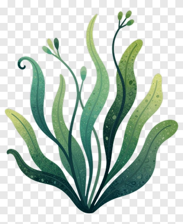 Illustration Of Green Seaweed PNG