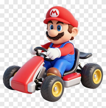 Mario Driving A Kart PNG